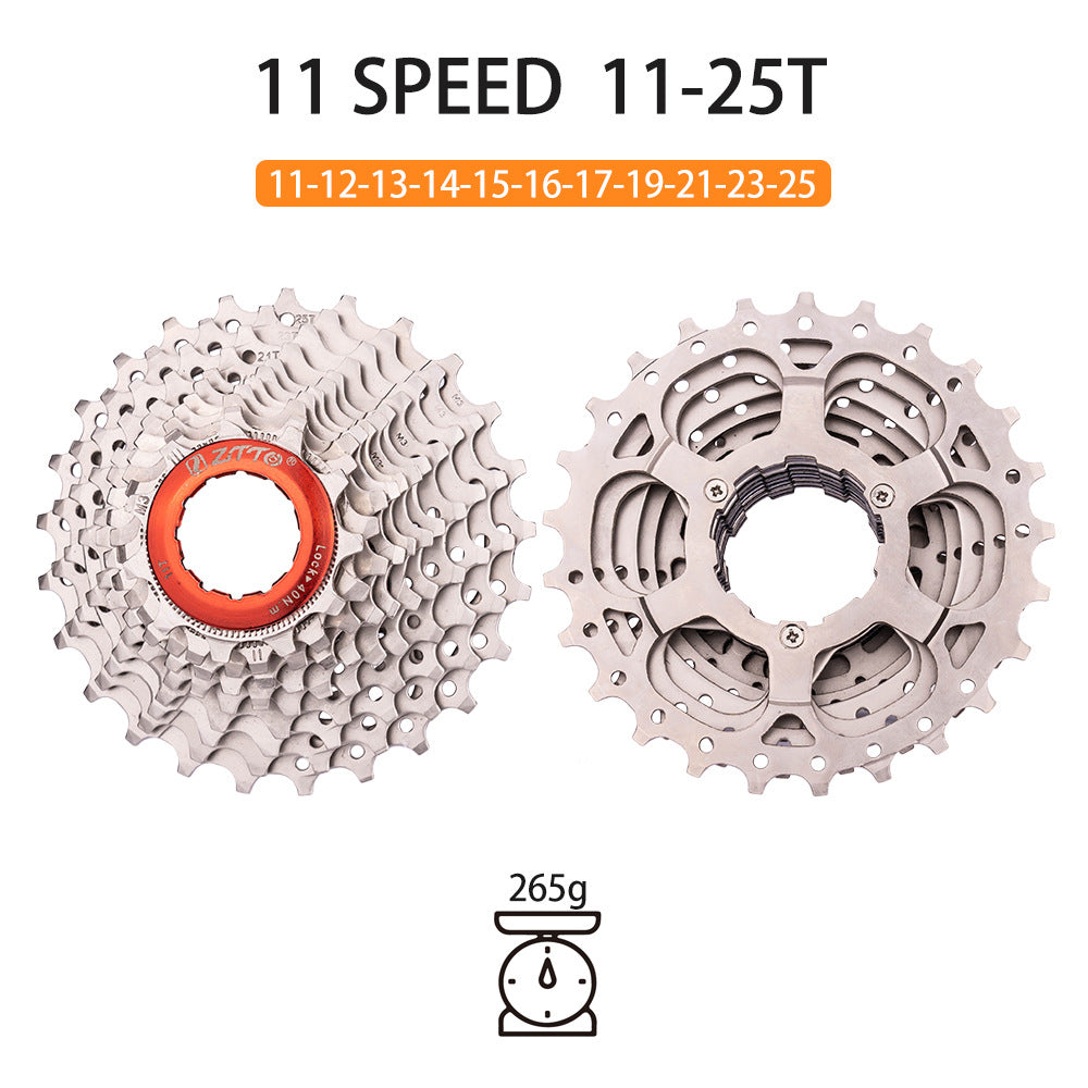 ZTTO Road Bike 11 Speed Flywheel Silver Bicycle Cassette Replacement Part ZTTO Road Bike 11 Speed Flywheel Silver Bicycle Cassette Replacement Part